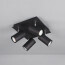 LED Plafondspot - Trion Mary - GU10 Fitting - 4-lichts - Vierkant - Mat Zwart - Aluminium 2