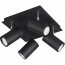 LED Plafondspot - Trion Mary - GU10 Fitting - 4-lichts - Vierkant - Mat Zwart - Aluminium