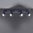 LED Plafondspot WiZ - Trion Sanca - 12W - Aanpasbare Kleur - 4-lichts - Rechthoek - Mat Zwart - Aluminium 5