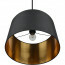 LED Railverlichting - Hanglamp - Trion Dual Hostons - 2 Fase - E27 Fitting - Rond - Mat Zwart/Goud - Textiel 6