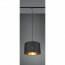 LED Railverlichting - Hanglamp - Trion Dual Hostons - 2 Fase - E27 Fitting - Rond - Mat Zwart/Goud - Textiel 7
