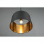LED Railverlichting - Hanglamp - Trion Dual Hostons - 2 Fase - E27 Fitting - Rond - Mat Zwart/Goud - Textiel 9
