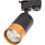 LED Railverlichting - Track Spot - Prixa Trin - GU10 Fitting - 1 Fase - Rond - Zwart/Goud - Aluminium