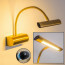 LED Spiegelverlichting - Schilderijverlichting - Trion Curty - Ovaal 4W - Dimbaar - Mat Brons Aluminium - Verstelbaar 3