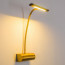 LED Spiegelverlichting - Schilderijverlichting - Trion Curty - Ovaal 4W - Dimbaar - Mat Brons Aluminium - Verstelbaar 5