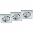 LED Spot 3 Pack - Inbouwspot - Trion Paniro - Vierkant 5W - Dimbaar - Warm Wit 3000K - Mat Zwart - Aluminium - 80mm