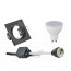LED Spot Set - GU10 Fitting - Inbouw Vierkant - Mat Zwart - 6W - Natuurlijk Wit 4200K - Kantelbaar 80mm