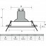 LED Spot Set - Pragmi Borny Pro - GU10 Fitting - Inbouw Vierkant - Mat Zilver - 4W - Warm Wit 3000K - Kantelbaar - 92mm Lijntekening