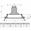 LED Spot Set - Pragmi Uranio Pro - GU10 Fitting - Inbouw Rond - Mat Wit - 4W - Warm Wit 3000K - Kantelbaar - Ø82mm Lijntekening