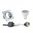 LED Spot Set - Trion - GU10 Fitting - Dimbaar - Inbouw Vierkant - Glans Chroom - 6W - Natuurlijk Wit 4200K - Kantelbaar 80mm