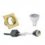 LED Spot Set - Trion - GU10 Fitting - Dimbaar - Inbouw Vierkant - Mat Goud - 6W - Warm Wit 3000K - Kantelbaar 80mm