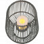 LED Tafellamp met Zonne-energie - Trion Minera - Dag en Nacht Sensor - Spatwaterdicht IP44 - Ovaal - Mat Grijs - Kunststof 2