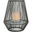 LED Tafellamp met Zonne-energie - Trion Minera - Dag en Nacht Sensor - Spatwaterdicht IP44 - Ovaal - Mat Grijs - Kunststof