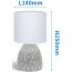 LED Tafellamp - Tafelverlichting - Aigi Atar - E14 Fitting - Rond - Mat Grijs - Keramiek Lijntekening