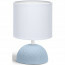 LED Tafellamp - Tafelverlichting - Aigi Conton 1 - E14 Fitting - Rond - Mat Blauw - Keramiek