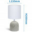 LED Tafellamp - Tafelverlichting - Aigi Cruni - E14 Fitting - Rond - Mat Grijs - Keramiek Lijntekening