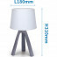 LED Tafellamp - Tafelverlichting - Aigi Linmo - E14 Fitting - Rond - Mat Grijs - Kunststof Lijntekening