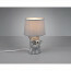 LED Tafellamp - Tafelverlichting - Trion Domino - E14 Fitting - Rond - Mat Grijs - Keramiek 3