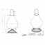 LED Tafellamp - Tafelverlichting - Trion Jesma - E14 Fitting - Rond - Antiek Grijs - Aluminium Lijntekening