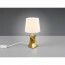 LED Tafellamp - Trion Aneby - E14 Fitting - Rond - Glans Goud - Keramiek/Textiel 3