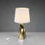 LED Tafellamp - Trion Aneby - E27 Fitting - Rond - Glans Goud - Keramiek/Textiel 3