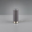 LED Tafellamp - Trion Emiron - 5W - Warm Wit 3000K - Dimbaar - Rond - Mat Nikkel/Grijs - Aluminium/Textiel 3