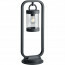 LED Tuinverlichting - Buitenlamp - Trion Semby - Staand - Lichtsensor - E27 Fitting - Mat Zwart - Aluminium