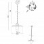 LED Tuinverlichting - Hanglamp - Trion Brinito - Plafond - E27 Fitting - Roestkleur - Aluminium Lijntekening