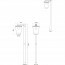 LED Tuinverlichting - Staande Buitenlamp - Trion Civonu - E27 Fitting - 1-lichts - Spatwaterdicht IP44 - Rond - Mat Antraciet - Aluminium Lijntekening