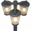 LED Tuinverlichting - Staande Buitenlamp - Trion Civonu - E27 Fitting - 3-lichts - Spatwaterdicht IP44 - Rond - Mat Antraciet - Aluminium 2