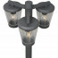 LED Tuinverlichting - Staande Buitenlamp - Trion Civonu - E27 Fitting - 3-lichts - Spatwaterdicht IP44 - Rond - Mat Antraciet - Aluminium 5