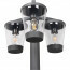 LED Tuinverlichting - Staande Buitenlamp - Trion Civonu - E27 Fitting - 3-lichts - Spatwaterdicht IP44 - Rond - Mat Antraciet - Aluminium 6