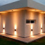 LED Tuinverlichting - Tuinlamp - Facto - Wand - 2-lichts - GU10 Fitting - Ovaal - Mat Zwart - Aluminium 2