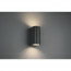 LED Tuinverlichting - Tuinlamp - Trion Royina - Wand - GU10 Fitting - Mat Zwart - Aluminium - Ovaal 3
