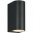 LED Tuinverlichting - Tuinlamp - Trion Royina - Wand - GU10 Fitting - Mat Zwart - Aluminium - Ovaal