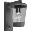 LED Tuinverlichting - Wandlamp - Trion Civonu - E27 Fitting - Bewegingssensor - Spatwaterdicht IP44 - Rechthoek - Mat Antraciet - Kunststof 4
