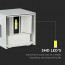LED Tuinverlichting - Wandlamp - Viron Ultimo - 6W - Warm Wit 3000K - Vierkant - Mat Wit - Aluminium 8