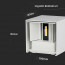 LED Tuinverlichting - Wandlamp - Viron Ultimo - 6W - Warm Wit 3000K - Vierkant - Mat Wit - Aluminium Lijntekening