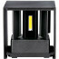 LED Tuinverlichting - Wandlamp - Viron Ultimo - 6W - Warm Wit 3000K - Vierkant - Mat Zwart - Aluminium 3
