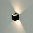 LED Tuinverlichting - Wandlamp - Viron Ultimo - 6W - Warm Wit 3000K - Vierkant - Mat Zwart - Aluminium 9