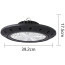 LED UFO High Bay 200W - Aigi - Magazijnverlichting - Waterdicht IP65 - Helder/Koud Wit 5700K - Aluminium Lijntekening