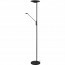 LED Vloerlamp - Trion Bravo - 30W - Aanpasbare Kleur - Dimbaar - Rond - Mat Zwart - Aluminium 4