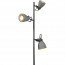 LED Vloerlamp - Trion Concry - GU10 Fitting - 3-lichts - Rond - Mat Grijs Beton Look - Aluminium/Beton 5