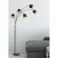 LED Vloerlamp - Trion - E14 Fitting - 5-lichts - Rond - Mat Zwart - Aluminium 5