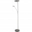 LED Vloerlamp - Trion Eddy - 40W - Aanpasbare Kleur - Rond - Mat Nikkel - Aluminium 5