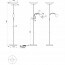 LED Vloerlamp - Trion Germin - E27 Fitting - Rond - Mat Goud - Aluminium Lijntekening