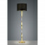 LED Vloerlamp - Trion Ninda - E27 Fitting - 14W - Warm Wit 3000K - Dimbaar - Rond - Mat Goud - Aluminium 7