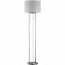 LED Vloerlamp - Trion Tondira - 15W - Warm Wit 3000K - E27 Fitting - 4-lichts - Rond - Mat Nikkel - Aluminium/Textiel 2