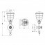 LED Wandlamp - Wandverlichting - Trion Githa - E27 Fitting - Rond - Antiek Zilver - Aluminium Lijntekening 