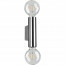 LED Wandlamp - Wandverlichting - Trion Vundon - E27 Fitting - 2-lichts - Rond - Mat Nikkel - Aluminium 2